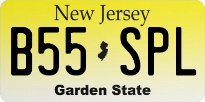 NJ license plate B55SPL