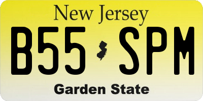 NJ license plate B55SPM