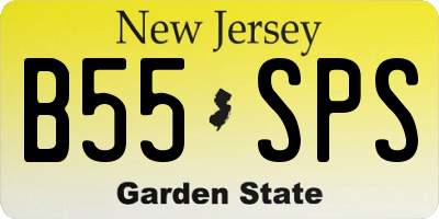 NJ license plate B55SPS