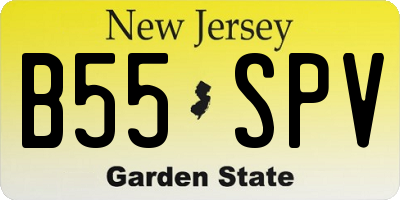 NJ license plate B55SPV