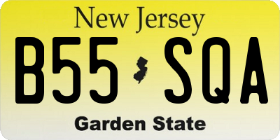 NJ license plate B55SQA