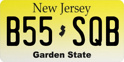 NJ license plate B55SQB