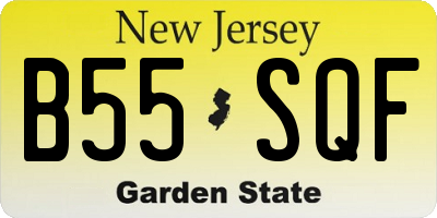 NJ license plate B55SQF