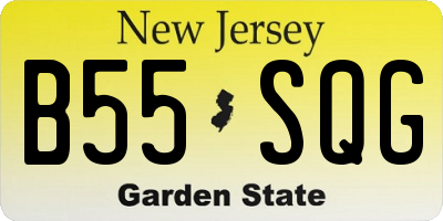NJ license plate B55SQG