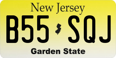 NJ license plate B55SQJ