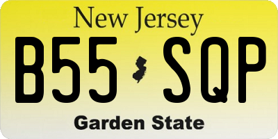 NJ license plate B55SQP