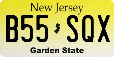 NJ license plate B55SQX