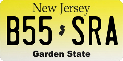 NJ license plate B55SRA