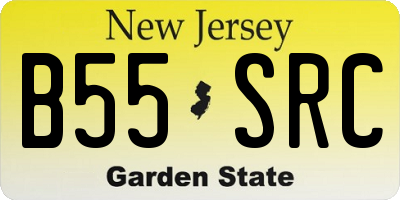 NJ license plate B55SRC