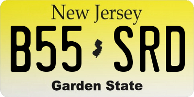 NJ license plate B55SRD