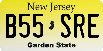 NJ license plate B55SRE