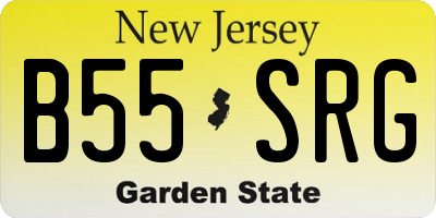 NJ license plate B55SRG