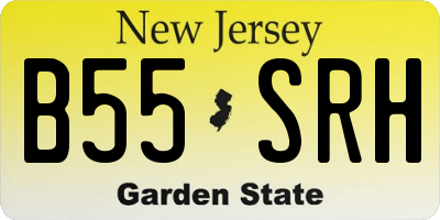 NJ license plate B55SRH
