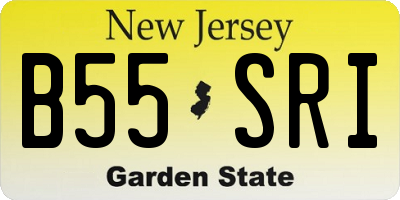 NJ license plate B55SRI