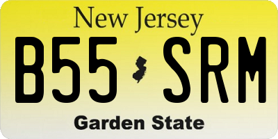NJ license plate B55SRM