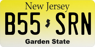 NJ license plate B55SRN