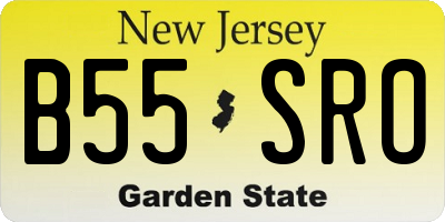 NJ license plate B55SRO