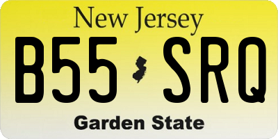 NJ license plate B55SRQ