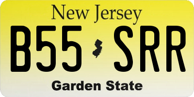 NJ license plate B55SRR