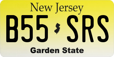 NJ license plate B55SRS