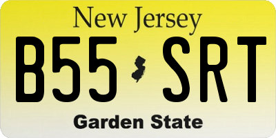 NJ license plate B55SRT