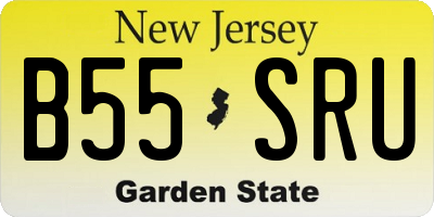NJ license plate B55SRU