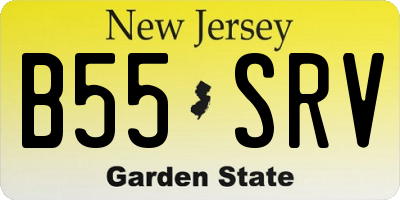 NJ license plate B55SRV