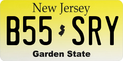 NJ license plate B55SRY