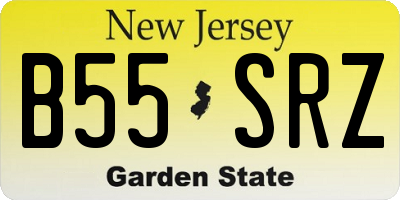 NJ license plate B55SRZ