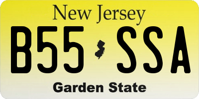 NJ license plate B55SSA