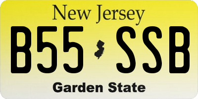 NJ license plate B55SSB