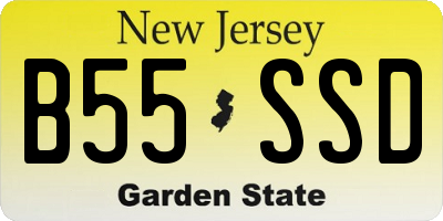 NJ license plate B55SSD
