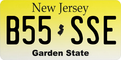 NJ license plate B55SSE