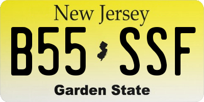 NJ license plate B55SSF