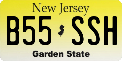 NJ license plate B55SSH