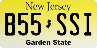 NJ license plate B55SSI