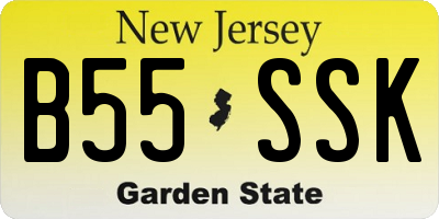 NJ license plate B55SSK
