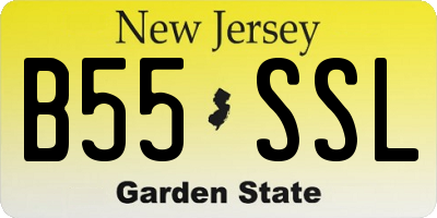 NJ license plate B55SSL
