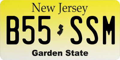 NJ license plate B55SSM