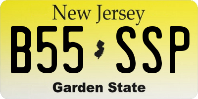 NJ license plate B55SSP