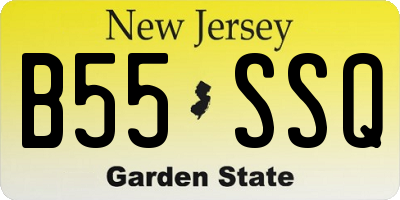 NJ license plate B55SSQ