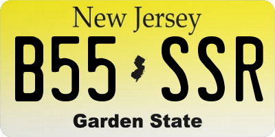 NJ license plate B55SSR