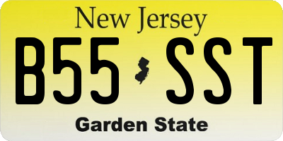 NJ license plate B55SST