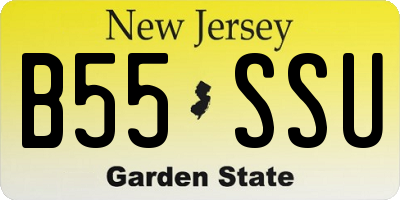 NJ license plate B55SSU
