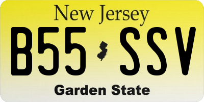 NJ license plate B55SSV