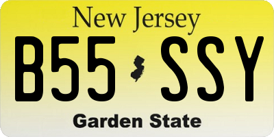 NJ license plate B55SSY