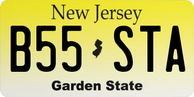 NJ license plate B55STA