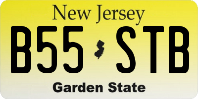 NJ license plate B55STB