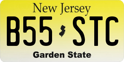 NJ license plate B55STC