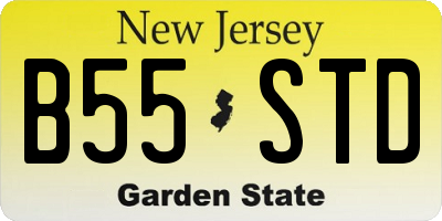 NJ license plate B55STD